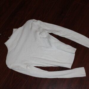 White Ribbed Turtle Neck
